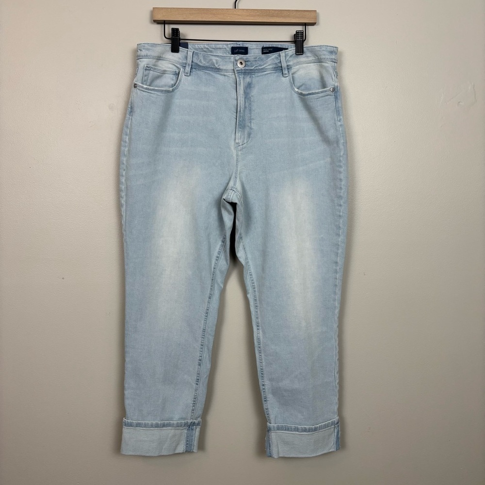 J Jill Jeans Womens 14 Blue High Rise‎ Cropped Light Wash Stretch Denim